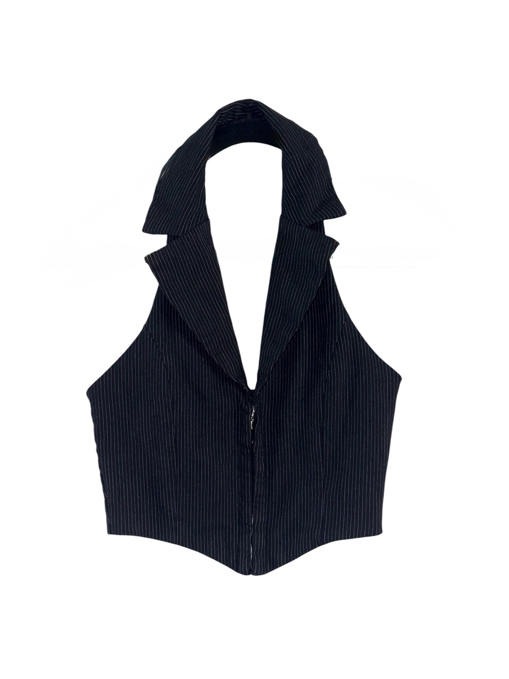 Princess Polly Everest Vest Top in Black Pinstripe